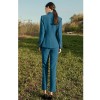 Klein Blue Women's Professional Suit Pants Skirts Set