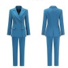 Klein Blue Women's Professional Suit Pants Skirts Set