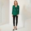 Sleek Commuter Houndstooth Single-Breasted Blazer