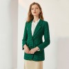 Sleek Commuter Houndstooth Single-Breasted Blazer