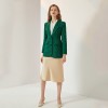 Sleek Commuter Houndstooth Single-Breasted Blazer