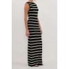 SAM STRIPE BOAT NECK MAXI DRESS