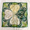 Plain crepe satin 53cm floral scarf