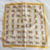 Plain crepe satin 53cm floral scarf