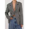 MERRITT CHARCOAL CINCHED BLAZER