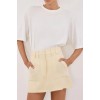 EVA LEMON LINEN SKORT