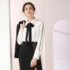 Women's Professional OL Bow Long Sleeve Shirt
