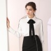 Women's Professional OL Bow Long Sleeve Shirt