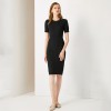 Elegant Commuter Knit Crew Neck Dress