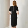 Elegant Commuter Knit Crew Neck Dress