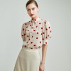 Elegant Puff Sleeve Short Sleeve Chiffon Shirt