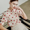 Elegant Puff Sleeve Short Sleeve Chiffon Shirt