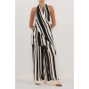 BEAU BLACK STRIPE HALTER TOP
