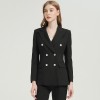 Women's Professional Temperament Navy Blue Suit Two-piece
