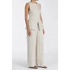 GINA NATURAL LINEN WAIST PANT