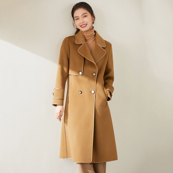 Autumn and Winter Double-sided Cashmere Wool Coat