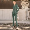 Women's Temperament Commuter Green Suit Two-piece