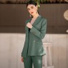 Women's Temperament Commuter Green Suit Two-piece