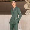 Women's Temperament Commuter Green Suit Two-piece