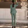 Women's Temperament Commuter Green Suit Two-piece