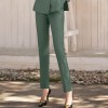 Women's Temperament Commuter Green Suit Two-piece