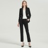 Women's Professional Temperament Black Suit Two-piece Suit