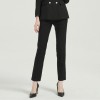 Women's Professional Temperament Black Suit Two-piece Suit