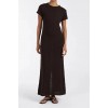 LEO BITTER CHOC KNIT MIDI DRESS