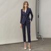 Navy Blue Ouble-breasted British Style Fashion High-end Professional Suit