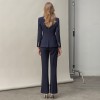 Navy Blue Ouble-breasted British Style Fashion High-end Professional Suit