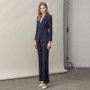 Navy Blue Ouble-breasted British Style Fashion High-end Professional Suit