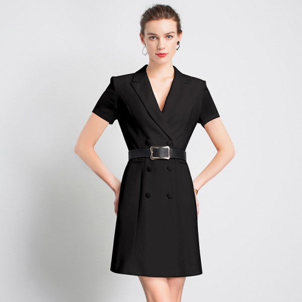 Commuter Fashion Temperament Short-sleeved Suit Dress