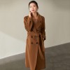 Autumn Winter Thickened Double-faced Cashmere Wool Coat