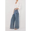 CARSON MID BLUE WIDE LEG JEAN