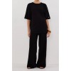 OLIVIA BLACK WIDE LEG KNIT PANT
