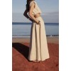 AMY NATURAL LINEN MIDI SKIRT