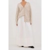 MARA CHALK CABLE KNIT CARDIGAN