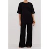 OLIVIA BLACK WIDE LEG KNIT PANT