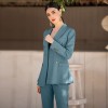 Women's Temperament Commuter Blue Suit Two-piece