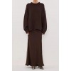 ROY CHOC LONGLINE KNIT JUMPER