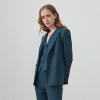 Women's Temperament Commuter Green Suit Three-piece Suit