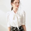Women's Temperament Commuter Streamer Short-sleeved Shirt