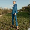 Klein Blue Women's Professional Suit Pants Skirts Set