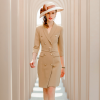 3/4 Sleeve British Style Fashion Professional Suit Dress