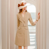 3/4 Sleeve British Style Fashion Professional Suit Dress