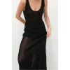 MARGOT BLACK SCOOP CROCHET TANK