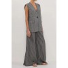 OLLIE SLATE STRIPE OVERSIZED VEST