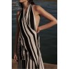BEAU BLACK STRIPE HALTER TOP