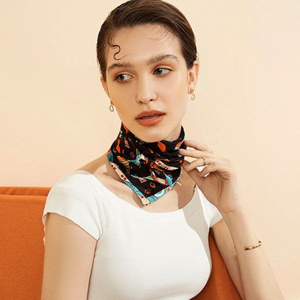 All-match professional work silk scarf