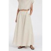 AMY NATURAL LINEN MIDI SKIRT